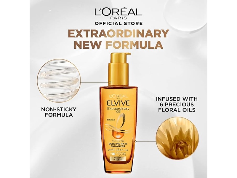 Loreal elvive hair oil 100 ml all hair types