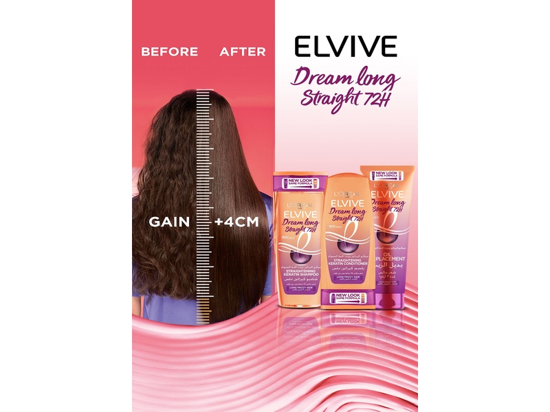 Loreal hair oil replacement elvive 300 ml dream long straight keratin