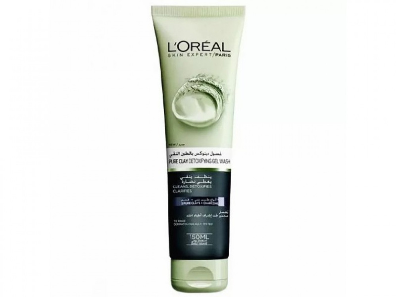 Loreal pure clay detoxifying gel wash 150 ml charcoal