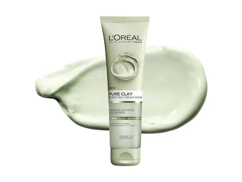 Loreal pure clay purifying gel wash 150 ml eucalptus