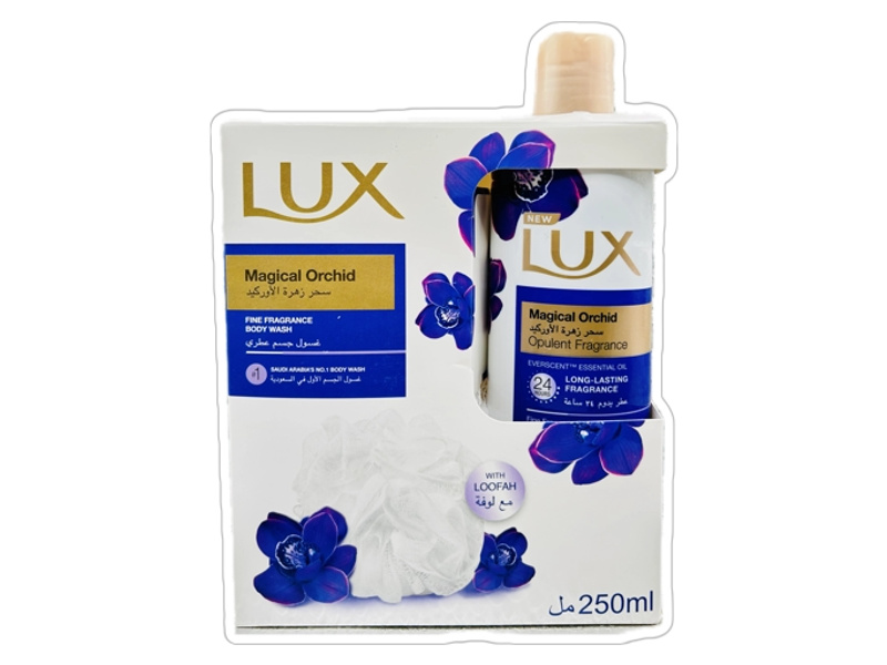 Lux shower gel +puff 250 ml magical orchid