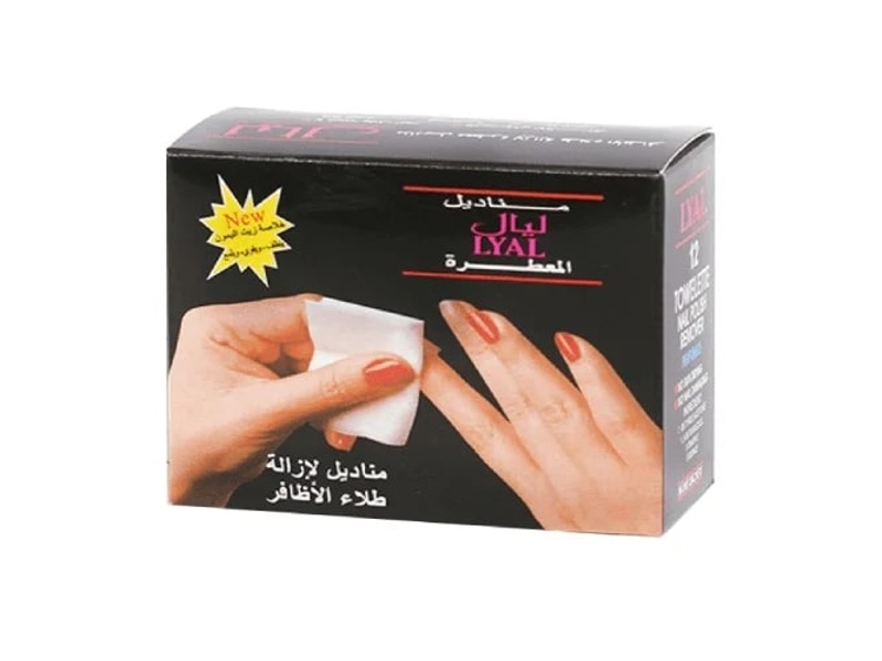Lyal nail polish remover wipes small