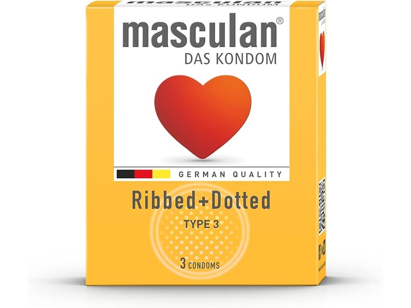 Masculan condom ribbed + dotted type 3 10pcs (0035)