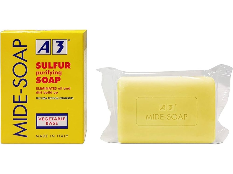 Mide a3 soap bar 100 gm sulphher anti becterial yellow