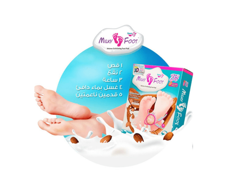 Milky foot 3d large intense exfoliating foot pad(9304)