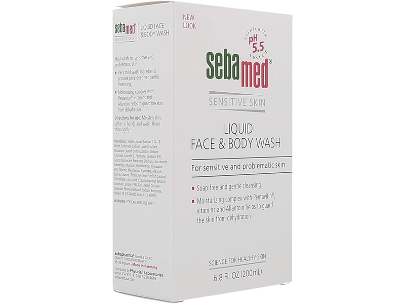 SEBAMED FACE WASH SENSITIVE SKIN 200 ML  LIQUID FACE& BODY