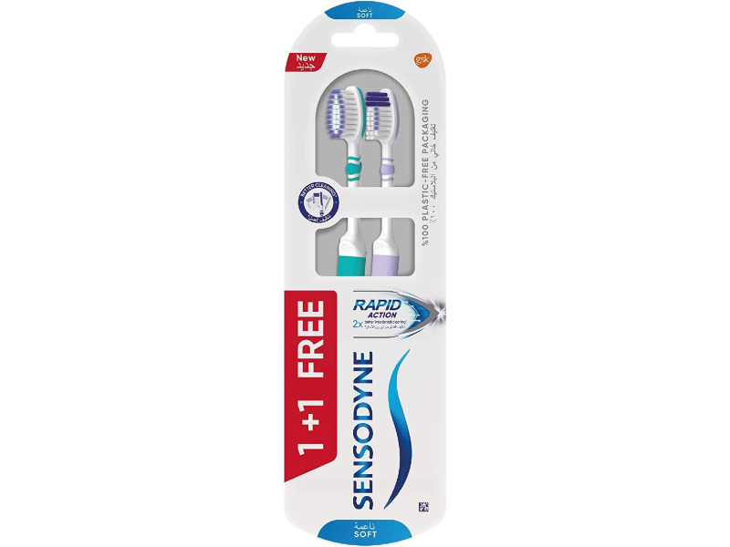 Sensodyne tooth brushes rapid action     1+1 free