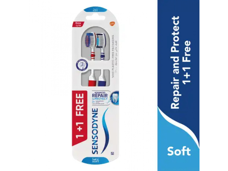 Sensodyne tooth brushes repair&protect soft 1+1 free