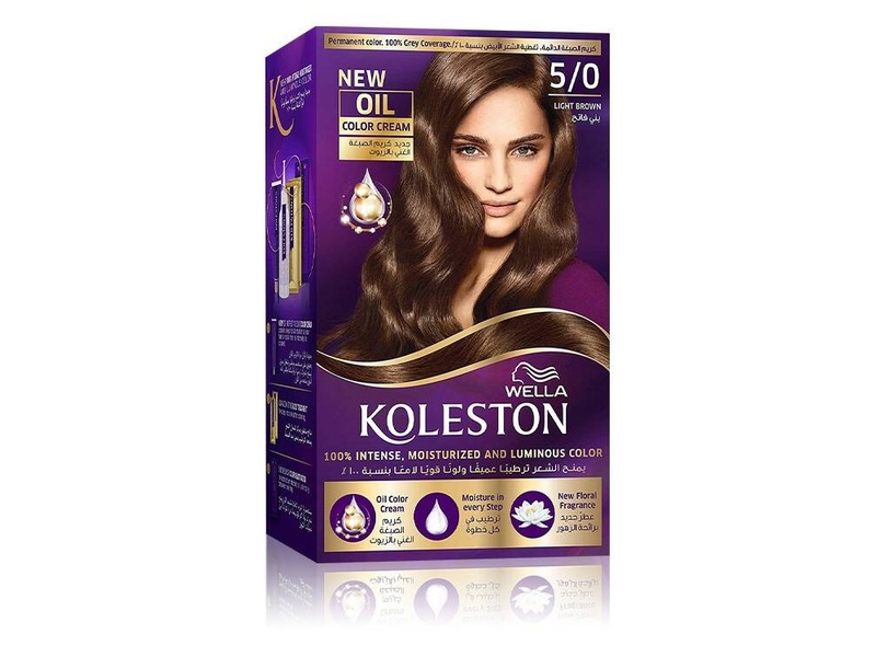 Koleston hair color kit 5/0 light brown