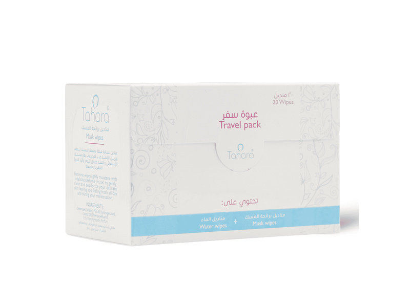 Tahara feminine wipes travel pack