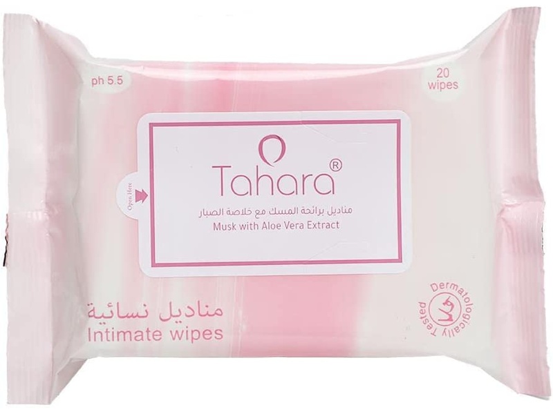 Tahara feminine wipes 20 pack musk with aloe vera
