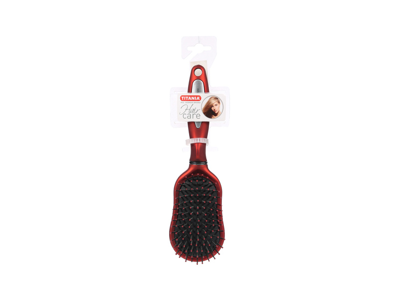 Titania titania 9 rows hair brush oval red