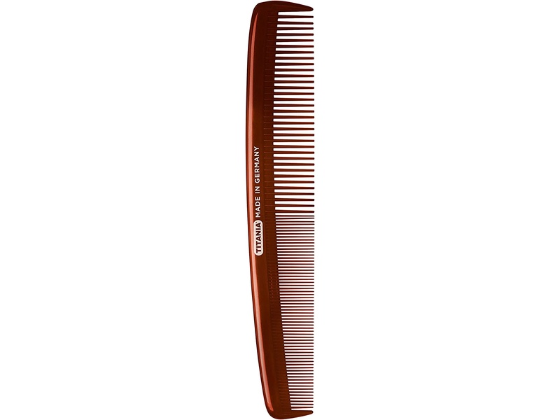 Titania hair comb wood ,rubber handle