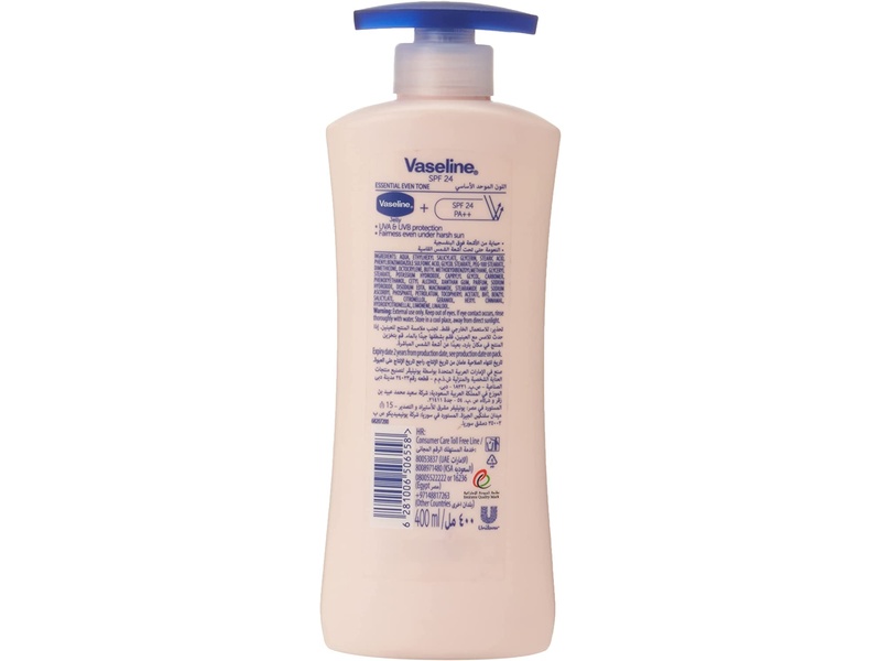 Vaseline body lotion essential even tone spf 24 400 ml