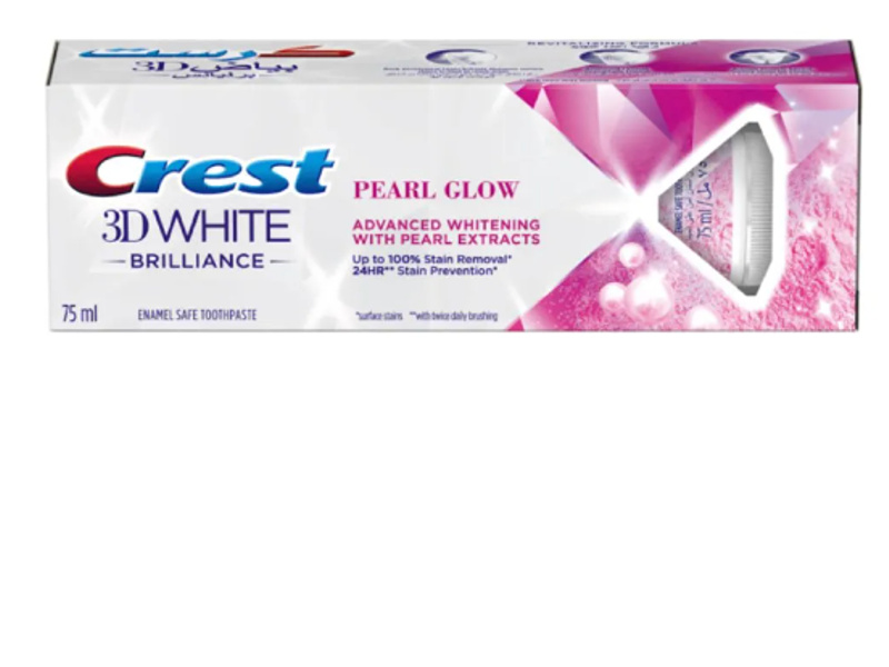 Crest toothpastes 3d white brilliance  pearl glow 75 ml 