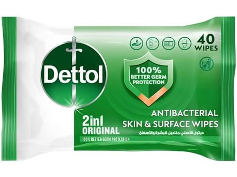 DETTOL WIPES 40 PACK ORIGINAL