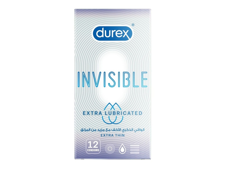 Durex condoms 12 pack invisible extra lubricated