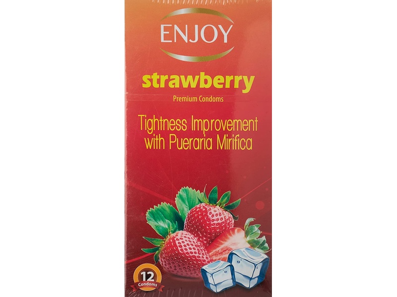 Enjoy condoms 12 pack strawberry