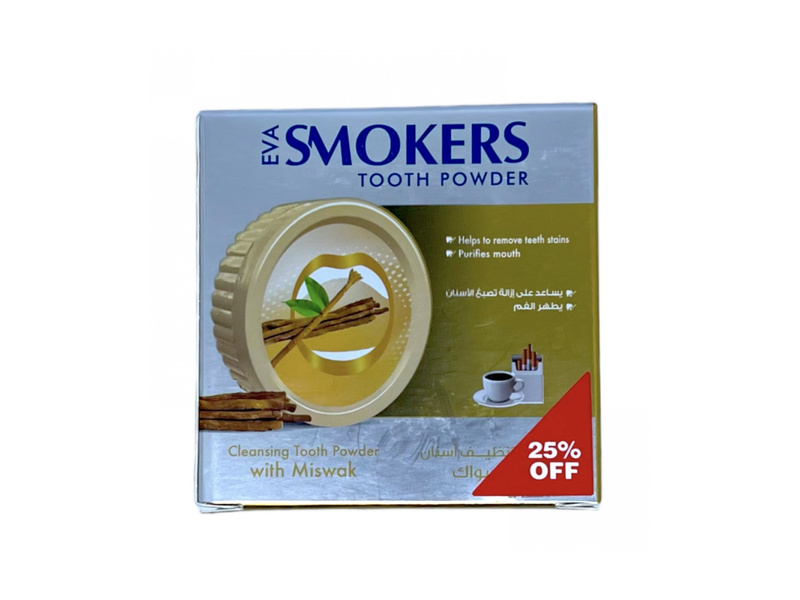 Eva smokers tooth powder with miswak 40gm(0634)