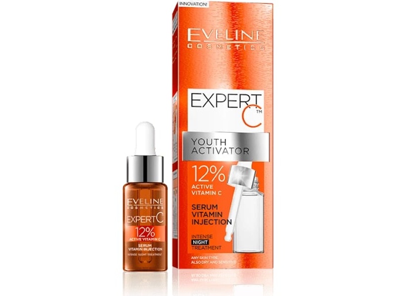 EVELINE EXPERT C FACE SERUM 18 ML VITAMIN C  INTENSE NIGHT TREATMENT