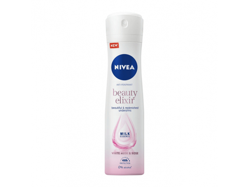 Nivea beauty elixir deodorant spray 150 ml white musk & rose
