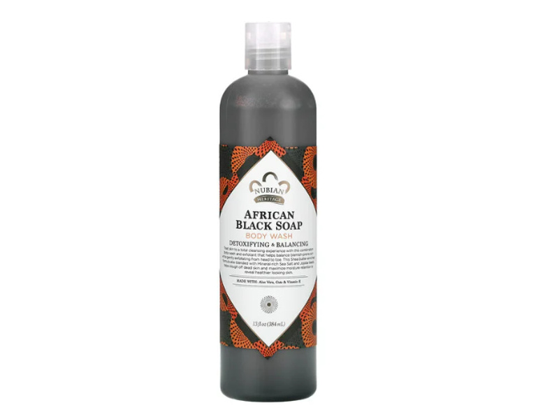 NUBIAN HERITAGE BODY WASH, AFRICAN BLACK SOAP, 13 OZ