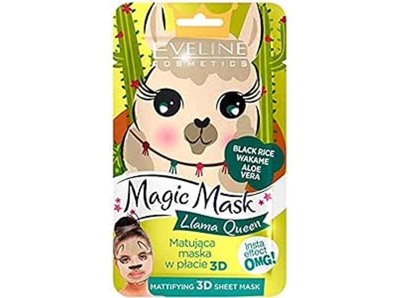 EVELINE MAGIC FACE MASK LLAMA QUEEN MATTIFYING 3 D MASK