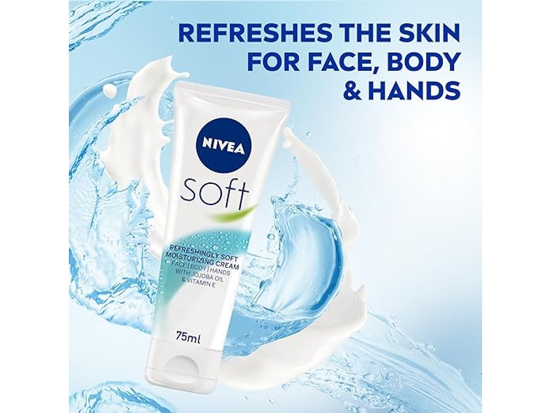 Nivea Soft & Fresh Moisturizing Cream Tube 75ml