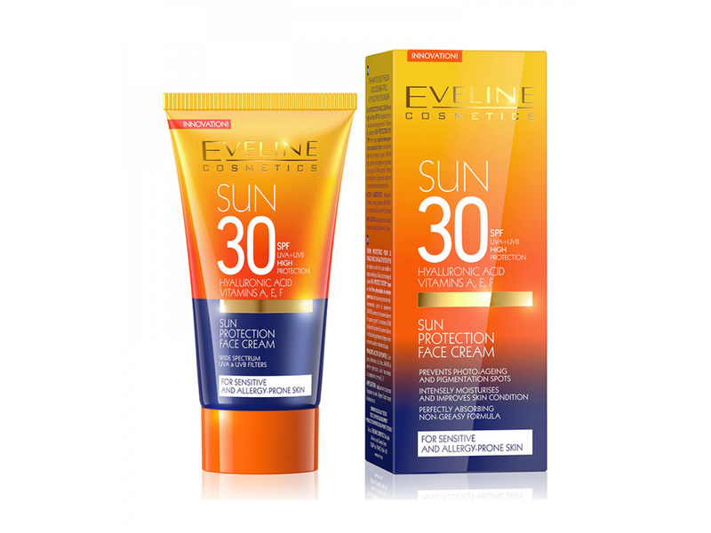 EVELINE SUN PROTECTION CREAM 50 ML HYALURONIC ACID SPF 30