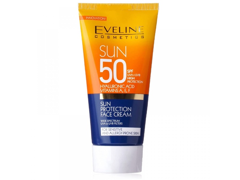 EVELINE SUN PROTECTION CREAM 50 ML HYALURONIC ACID SPF 50