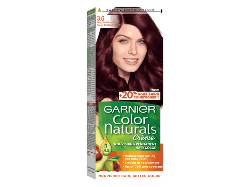 Garnier hair color nature 3.6 dark reddish brown