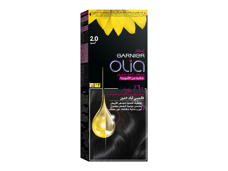 Garnier hair color olia 2.0 black noir