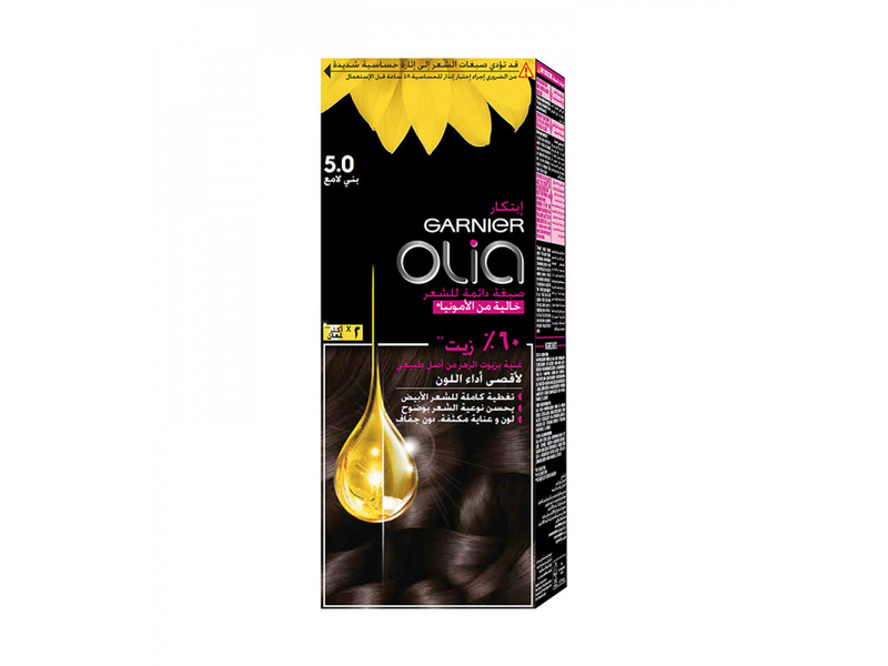 Garnier hair color olia 5.0 brown lumineux