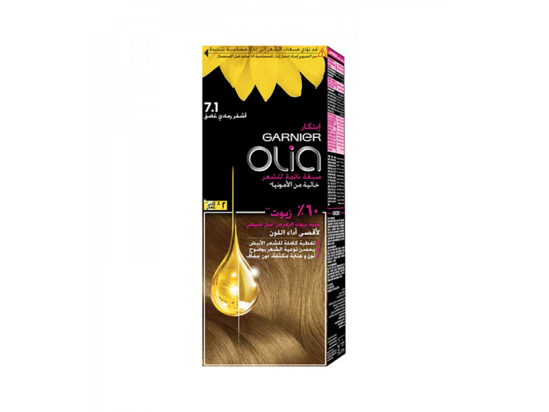 Garnier hair color olia 7.1 dark ash blonde