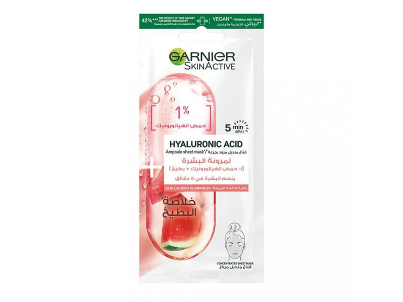 Garnier hyaluronic sheet mask watermelon 15 gm