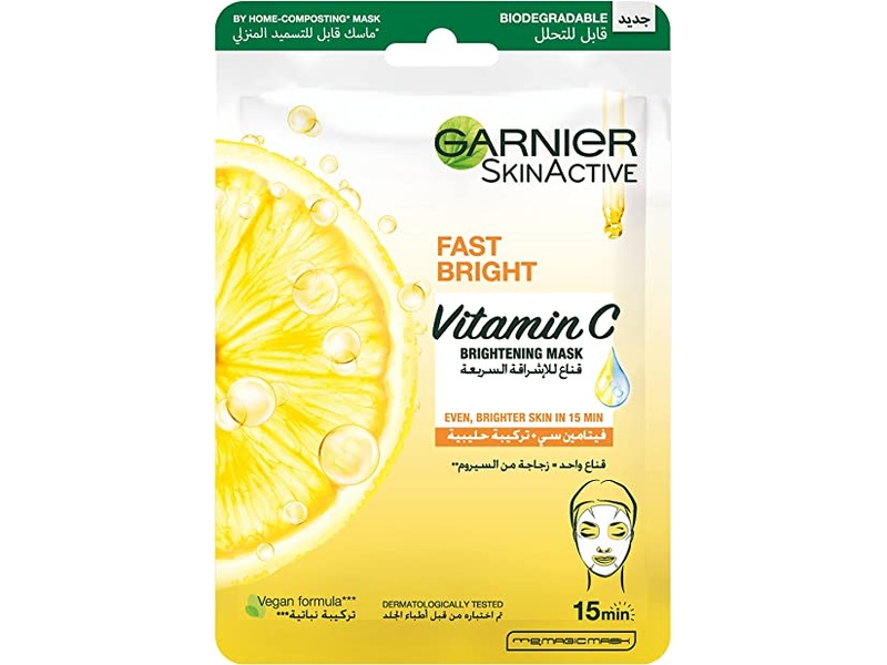 Garnier skin active mask fast fairness 28 gm vitamin c + milky essence