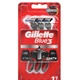 GILLETTE RAZOR BLUE 3 3 PACK RED