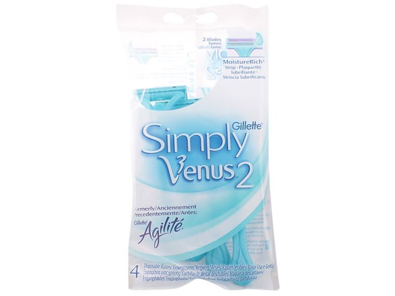 GILLETTE RAZOR SIMPLY VENUS 2 4PACK NEW