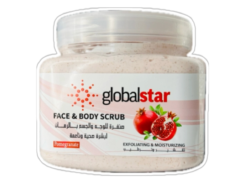 GLOBAL FACE BODY SCRUB 500ML POMEGRANATE