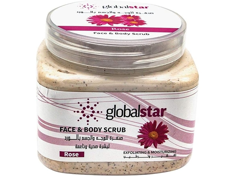 Global star face body rose scrub 500ml 