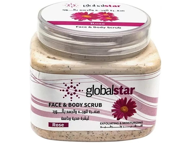 Global star face body rose scrub 500ml 