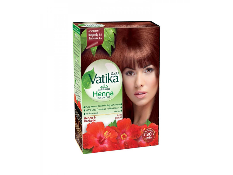 Vatika hair color henna 3.6 burgundy 15 gm