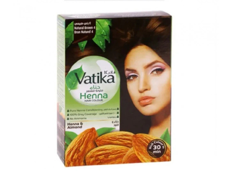 Vatika Hair Color Henna 4 Natural Brown 15-gm