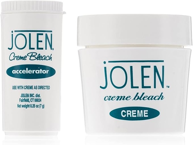 Jolen creme bleach lightens dark hair 28gm