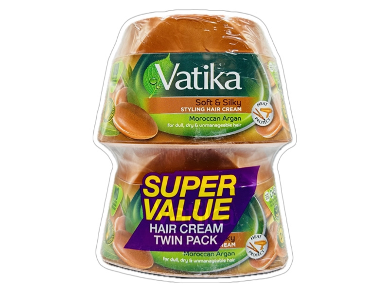 Vatika hair cream twin 2x140ml pack argan