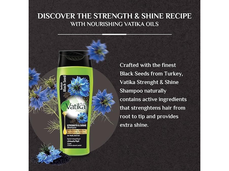 Vatika hair shampoo 200 ml black seed