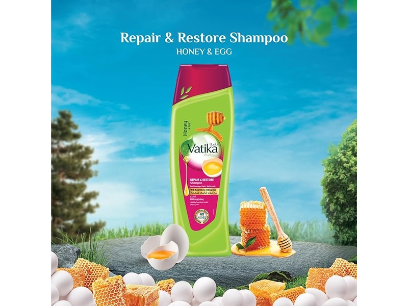 VATIKA HAIR SHAMPOO 400 ML REPAIR & RESTORE TWIN PACK 2 X 400 ML