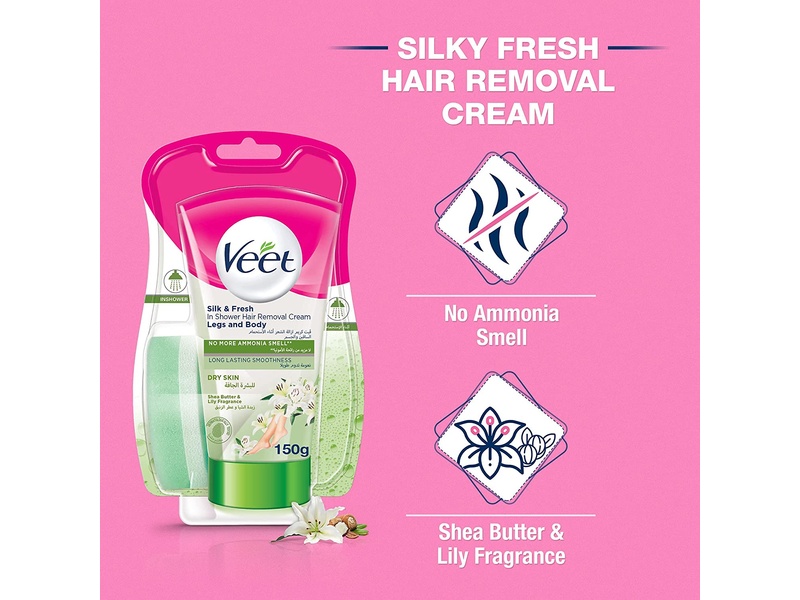 Veet hair removal cream in shower 150 ml  dry skin