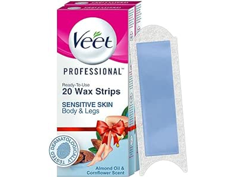 Veet hair removal wax strips body 20 pack  sensitive skin