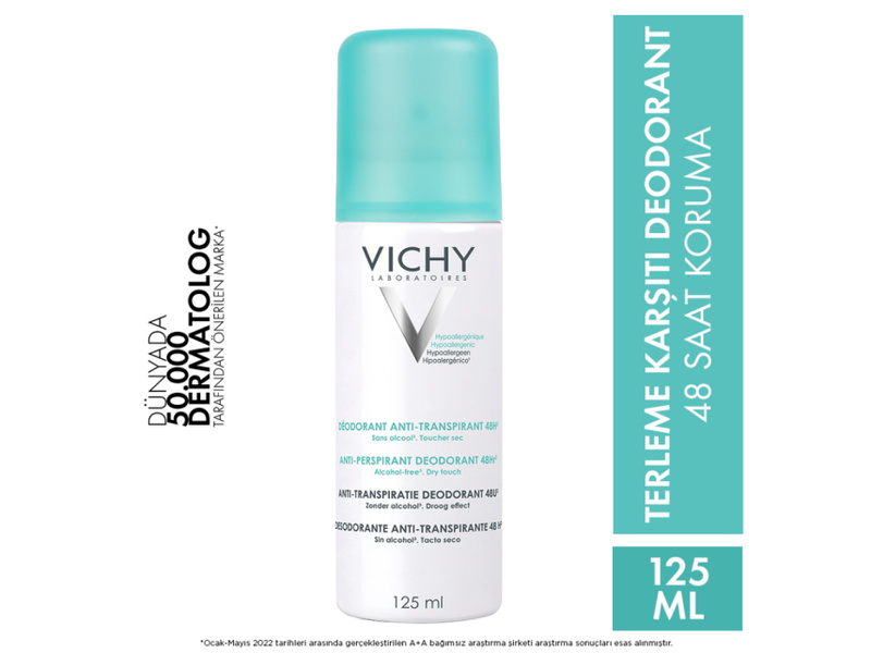 Vichy deodorant spray 125 ml anti perspirant dry touch